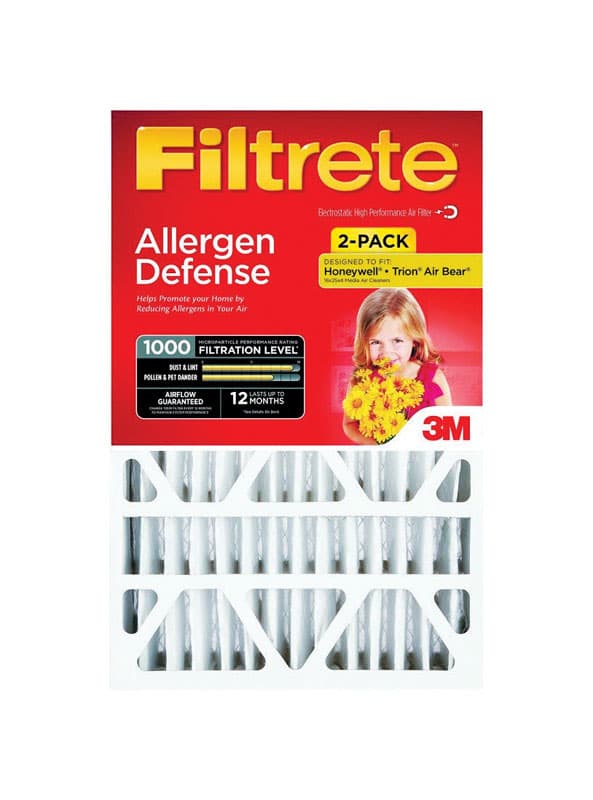 Filtrete Micro Allergen Defense Filter, 20-Inches x 25-Inches x 4-Inches, 2-Pack, box damaged 