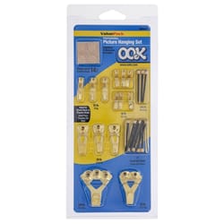 HILLMAN OOK Brass-Plated Hanger Picture Hanging Kit 100 lb 14 pk