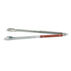 Outset Jackson Stainless Steel Brown/Silver Grill Tongs 1 pc