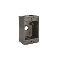 Bell Old Work 18.3 cu in Rectangle Aluminum 1 gang Weatherproof Box Bronze