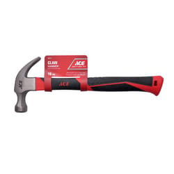 Ace 16 oz Smooth Face Claw Hammer 13 in. Fiberglass Handle