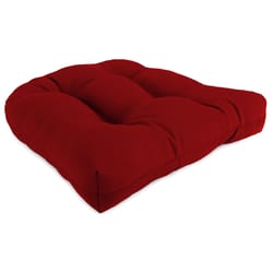 Jordan Manufacturing Red Polyester Wicker Seat Cushion 4 in. H X 19 in. W X 19 in. L