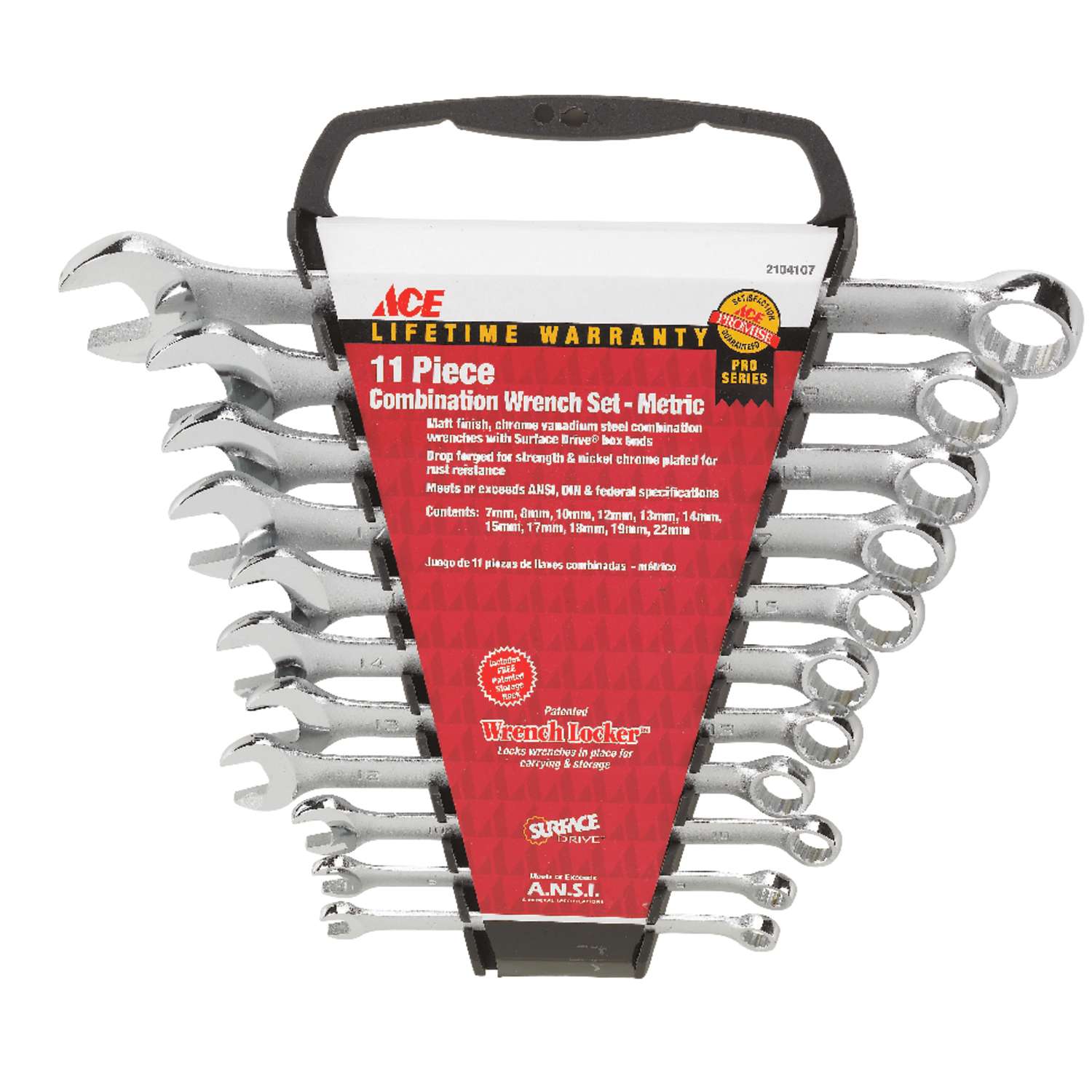  Ace  Wrench Locker  Multiple x 11 5 in L Metric Wrench Set 
