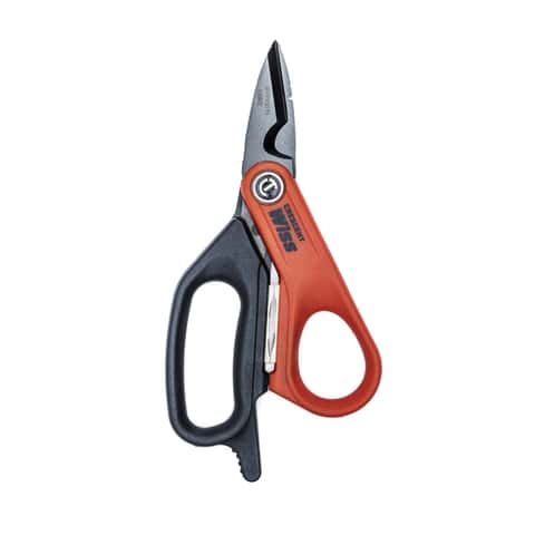 Compound Action Snips by Wiss (Straight to Left, Red Handle) Wind-lock