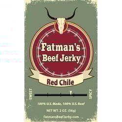 Fatmans Beef Jerky Red Chile Beef Jerky 2 oz Packet
