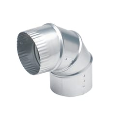 Deflect-O 4 in. L X 4 in. D Silver Aluminum Vent Elbow