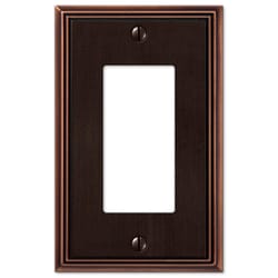 Amerelle Metro Aged Bronze 1 gang Die-Cast Metal Decorator Wall Plate 1 pk
