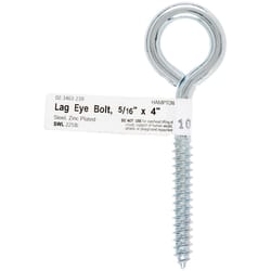 National Hardware 5/16-in x 5-in Zinc-plated Interior/Exterior Coarse  Thread Eye Bolt in the Specialty Bolts department at