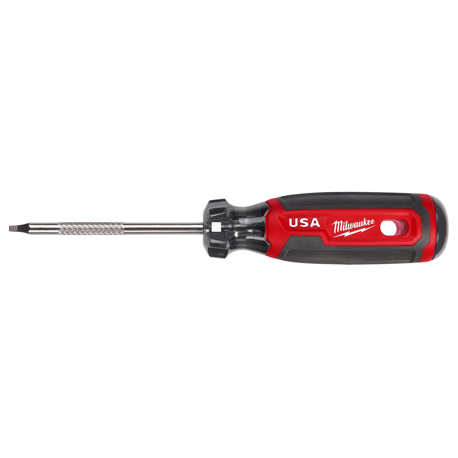 Milwaukee Made in USA Cushion Grip 1 in. Square Made in USA Screwdriver 1 pk