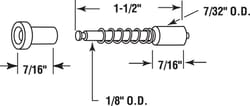 Prime-Line Black Metal 7/16 in. W X 1-1/2 in. L Window Frame Fasteners 6 pk