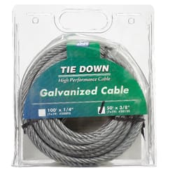 Tie Down Engineering Galvanized Galvanized Steel 3/8 in. D X 50 ft. L Aircraft Cable