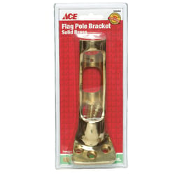Ace 9 in. L Solid Brass Flag Pole Bracket Bright