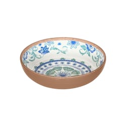 TarHong Multicolored Melamine Rio Turquoise Floral Bowl 8 in. D 1 pc