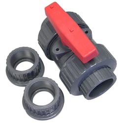 Campbell 2 in. PVC Slip Union Ball Valve Full Port T-Handle