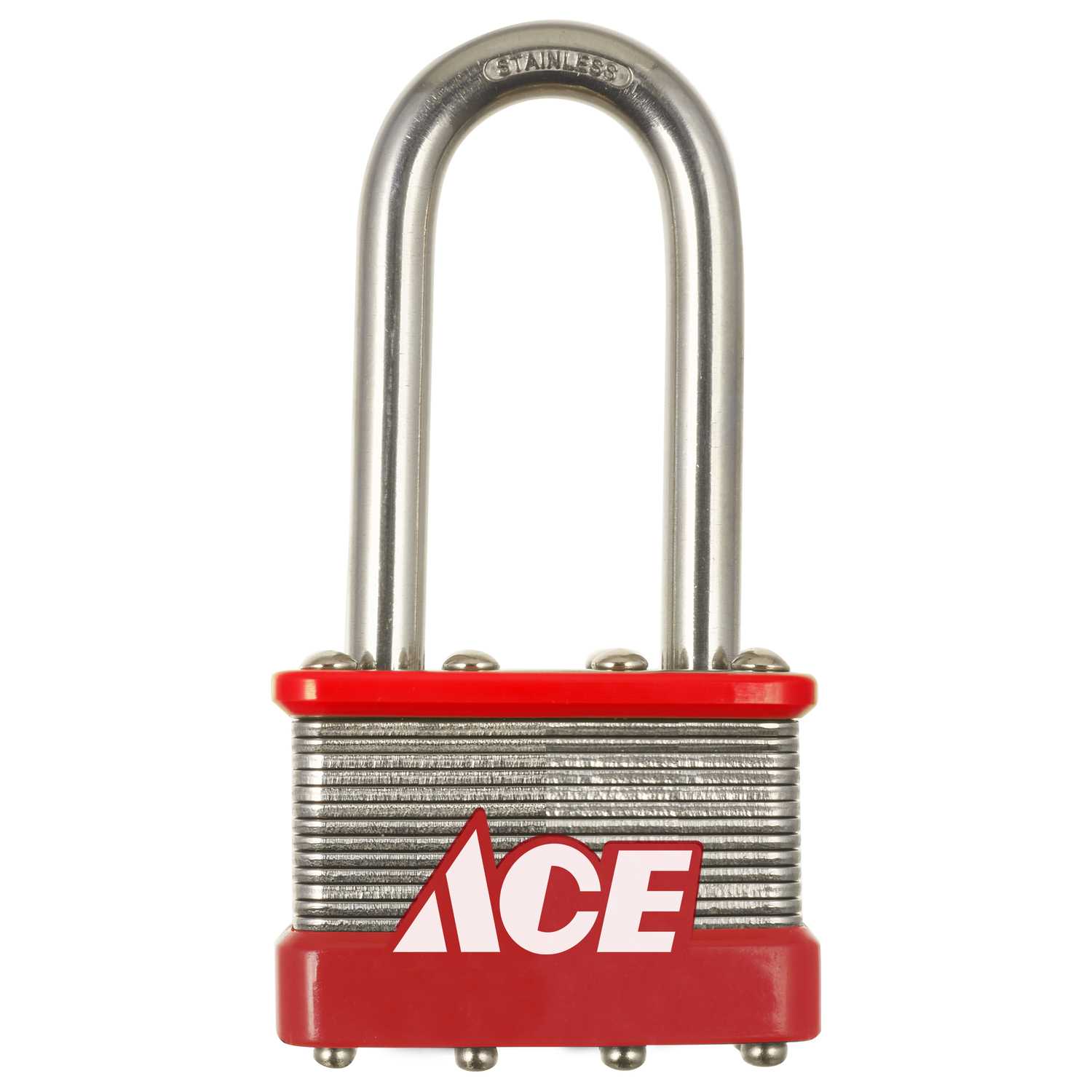Ace 2 in. H x 13/4 in. W Stainless Steel 4Pin Cylinder Padlock 1 pk