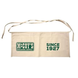 McCoy 2 pocket Canvas/Cotton Waist Apron White 1 pk