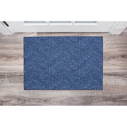 Linon Home Decor Peekay 2 ft. W X 3 ft. L Blue Polyester Area Rug