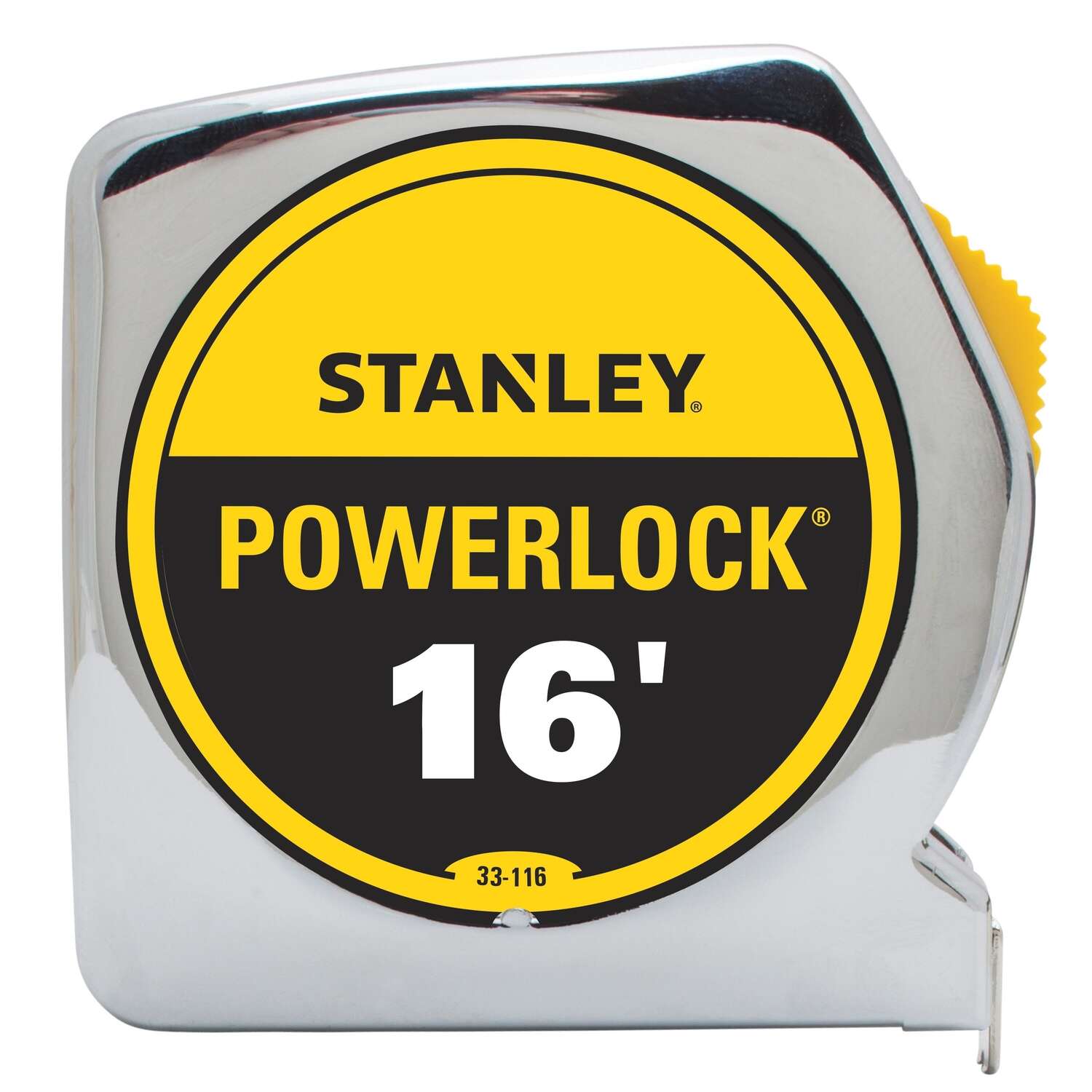 Stanley  PowerLock  16 ft L x 0.75 in W Tape Measure  Silver  1 pk 