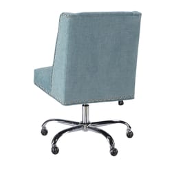 Linon Home Decor Blue Polyester Office Chair