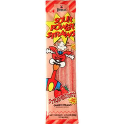 Dorval Sour Power Strawberry Candy Straws 1.75 oz