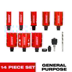Diablo 2-3/8 in. L Bi-Metal Hole Saw Kit 3/8 in. 14 pc. Diablo 2-3/8 in. L Bi-Metal Hole Saw Kit 3/8 in. 14 pc.