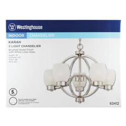 Westinghouse Brushed Nickel Gray 5 lights Chandelier