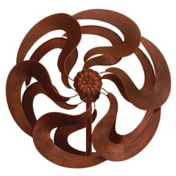 Summerfield Terrace Bronze Iron 75 in. H X 20 in. L X 10 in. W Flower Windmill Stake
