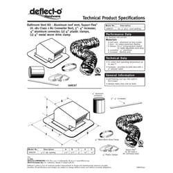 Deflect-O 96 in. L X 4 in. D Silver Aluminum Dryer Vent Kit