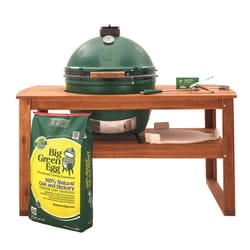 Big Green Egg 24 in. XLarge EGG Package with Acacia Table Charcoal Kamado Grill and Smoker Green