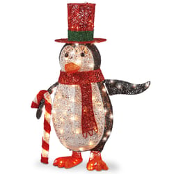 National Tree Company LED White 36 in. Penguin Yard Decor