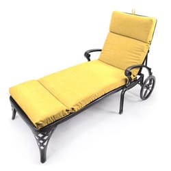 Jordan Manufacturing Yellow Polyester Chaise Lounge Cushion 26.5 in. H X 22 in. W X 72 in. L