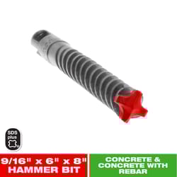 Diablo Rebar Demon 9/16 in. X 8 in. L Carbide Hammer Drill Bit SDS-Plus Shank 1 pc