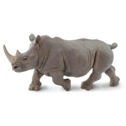 Safari Ltd. Wildlife Wonders White Rhino Toy Gray