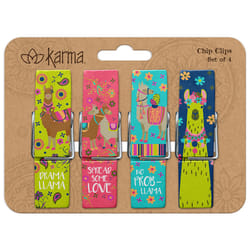 Karma Gifts Multicolored Wood Bag Clips