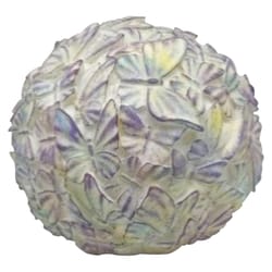 Luxe Light Decor Multicolored Resin/Stone 12 in. H X 12 in. L X 12 in. W Butterfly Sphere with Light