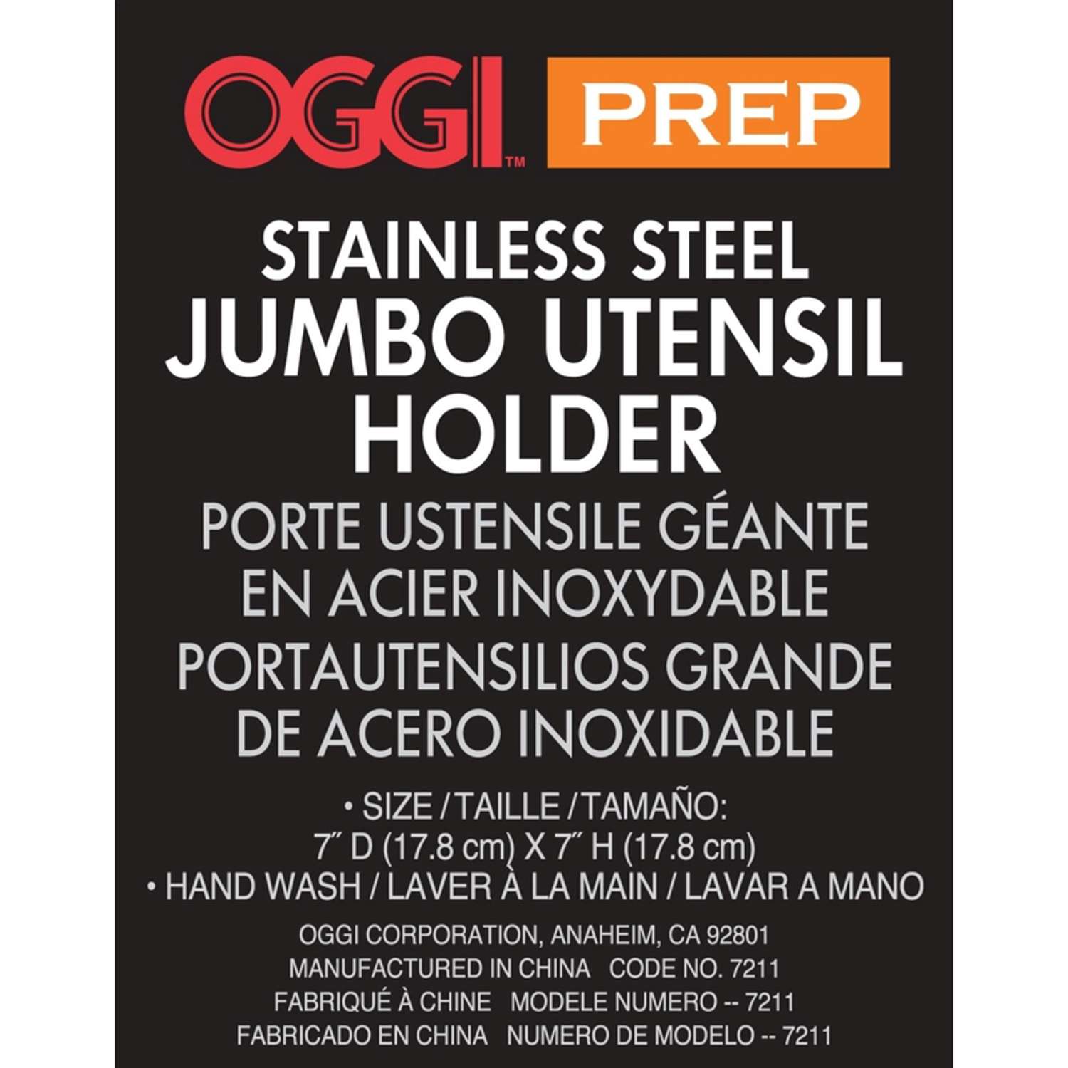 OGGI Silver Stainless Steel Utensil Holder - Ace Hardware