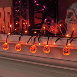 Celebrations Orange 120 ct 9 ft. LED Prelit Pumpkins Lights