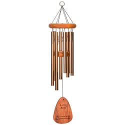 Wind River In Loving Memory Bronze Aluminum/Wood 24 in. Wind Chime