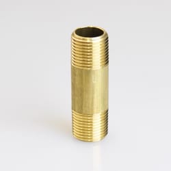 ATC 3/8 in. MPT 3/8 in. D MPT Yellow Brass Nipple 2 in. L