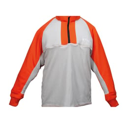 STIHL Pro Mark XL Long Sleeve Men's 1/4 Zip Orange/Gray Summer Shirt