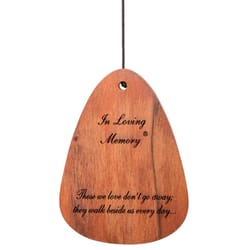 Wind River In Loving Memory Bronze Aluminum/Wood 30 in. Wind Chime