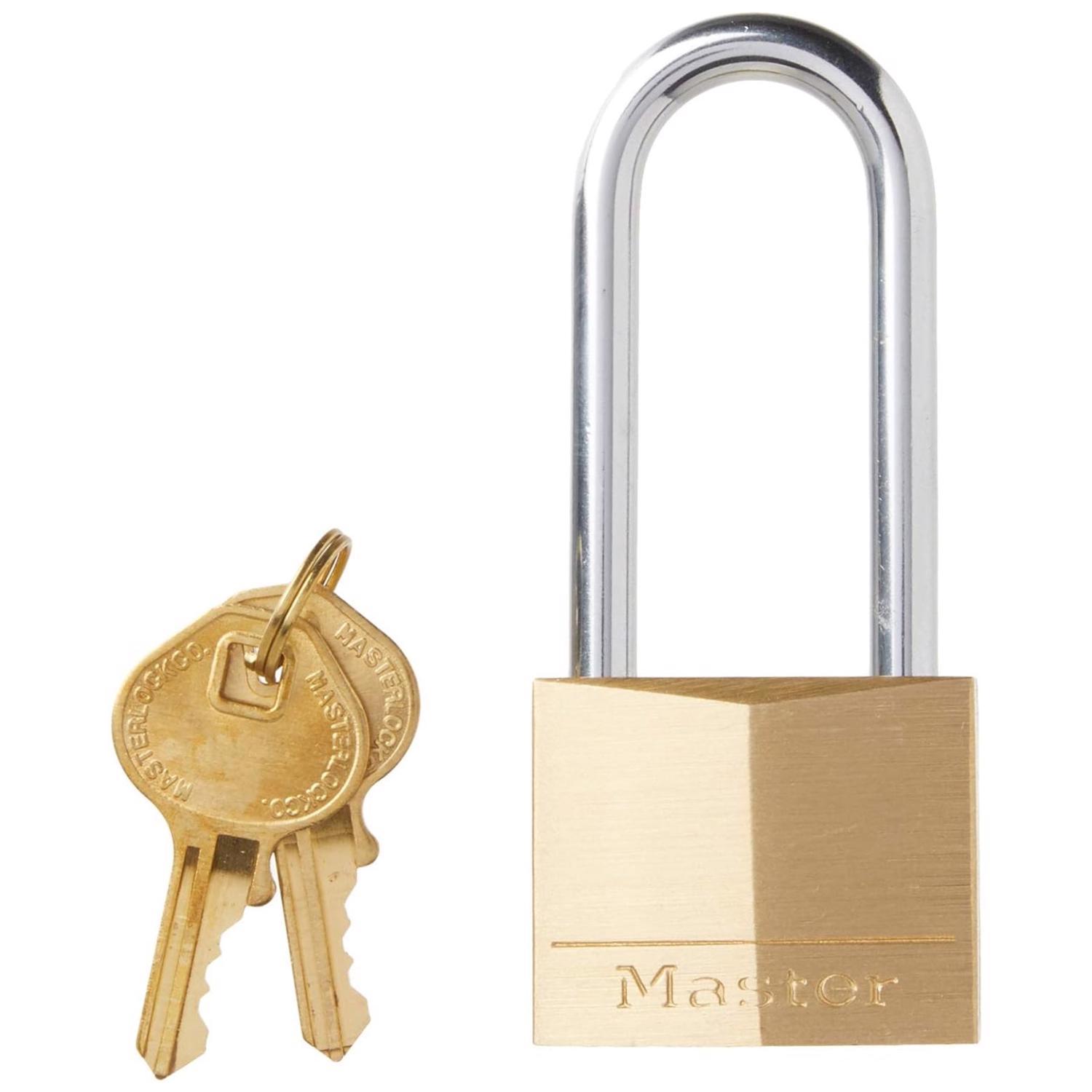 Master Lock 1-9/16 in. W Brass 4-Pin Cylinder Exterior