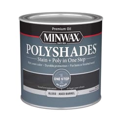 Minwax PolyShades Semi-Transparent Gloss Aged Barrel Oil-Based Stain/Polyurethane Finish 0.5 pt