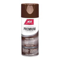 Ace Premium Gloss Chocolate Brown Paint + Primer Enamel Spray 12 oz