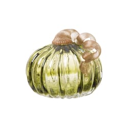 Glitzhome 5 in. Crackle Pumpkin Fall Decor