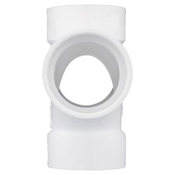 Charlotte Pipe Schedule 40 3 in. Hub X 3 in. D Hub PVC Double Sanitary Tee 1 pk