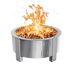 Breeo X Series Smokeless 42 in. W Stainless Steel Round Wood Fire Pit