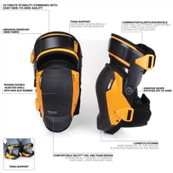 ToughBuilt GelFit 13.58 in. L X 5.91 in. W Plastic Thigh Support Stabilization Knee Pads Black/Yello