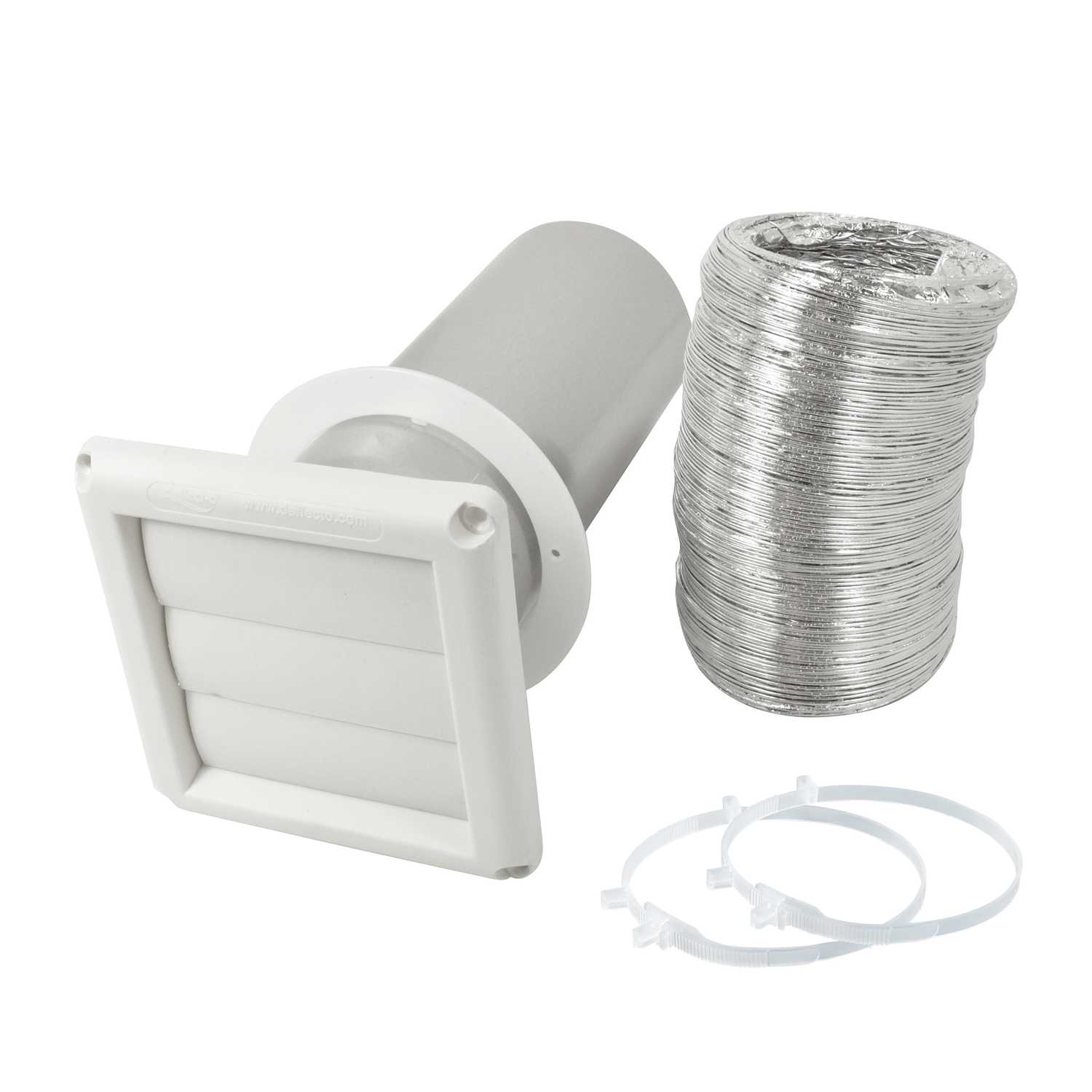 Ace 4 in. W x 6 in. L White Plastic Dryer Vent Kit Ace Hardware