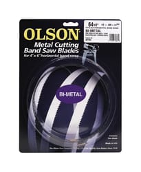 Olson 64.5 in. L X 0.5 in. W Bi-Metal Band Saw Blade 10 TPI Wavy teeth 1 pk